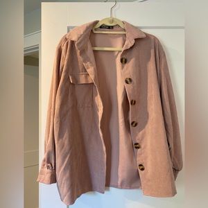 Pink Corduroy Shacket